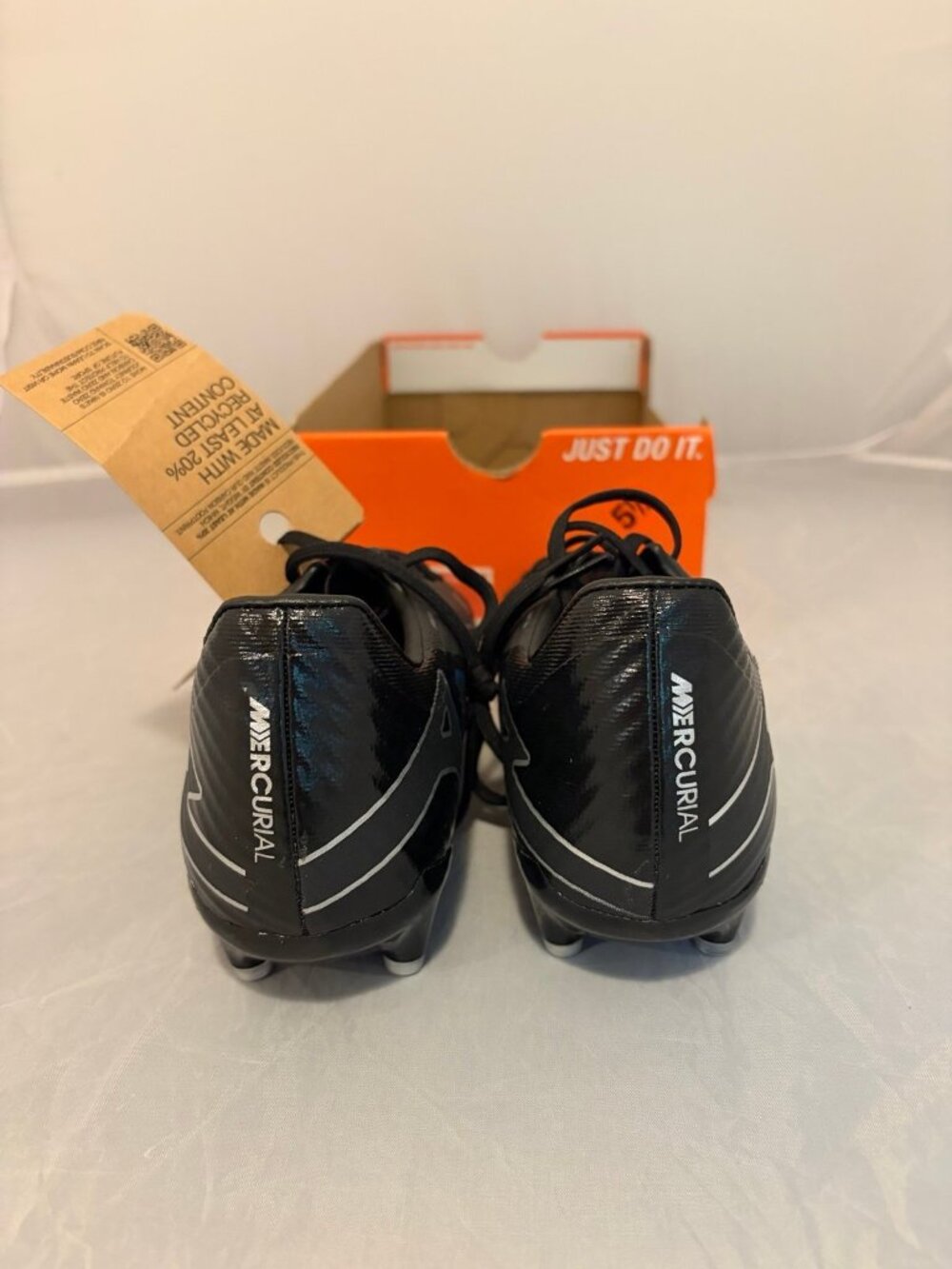 Nike Zoom Vapor 15 Academy black blue soccer cleats men’s size 5.5 DJ5631 040 - Picture 4 of 9